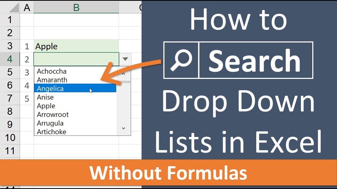 drop down list excel for mac